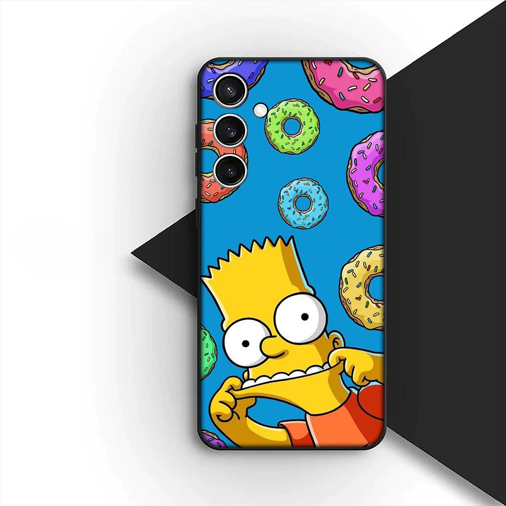 Обои S-Simpsons Барт Чехол для телефона Мягкий чехол для Samsung Galaxy S22 S21 S20 FE Ultra Plus A07 A17 A15 A16 A25 A57 A37 Корпус