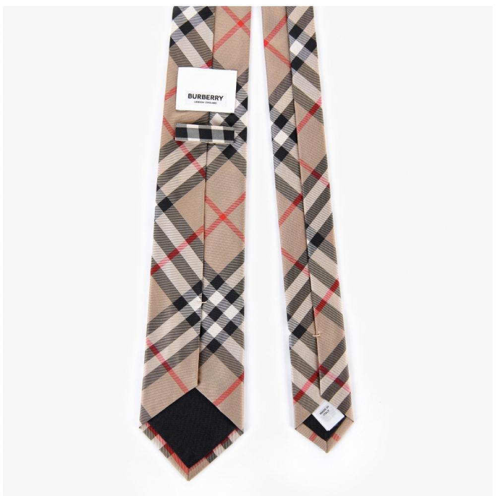 Burberry 8011693 A7026 Шелковый галстук в клетку винтаж