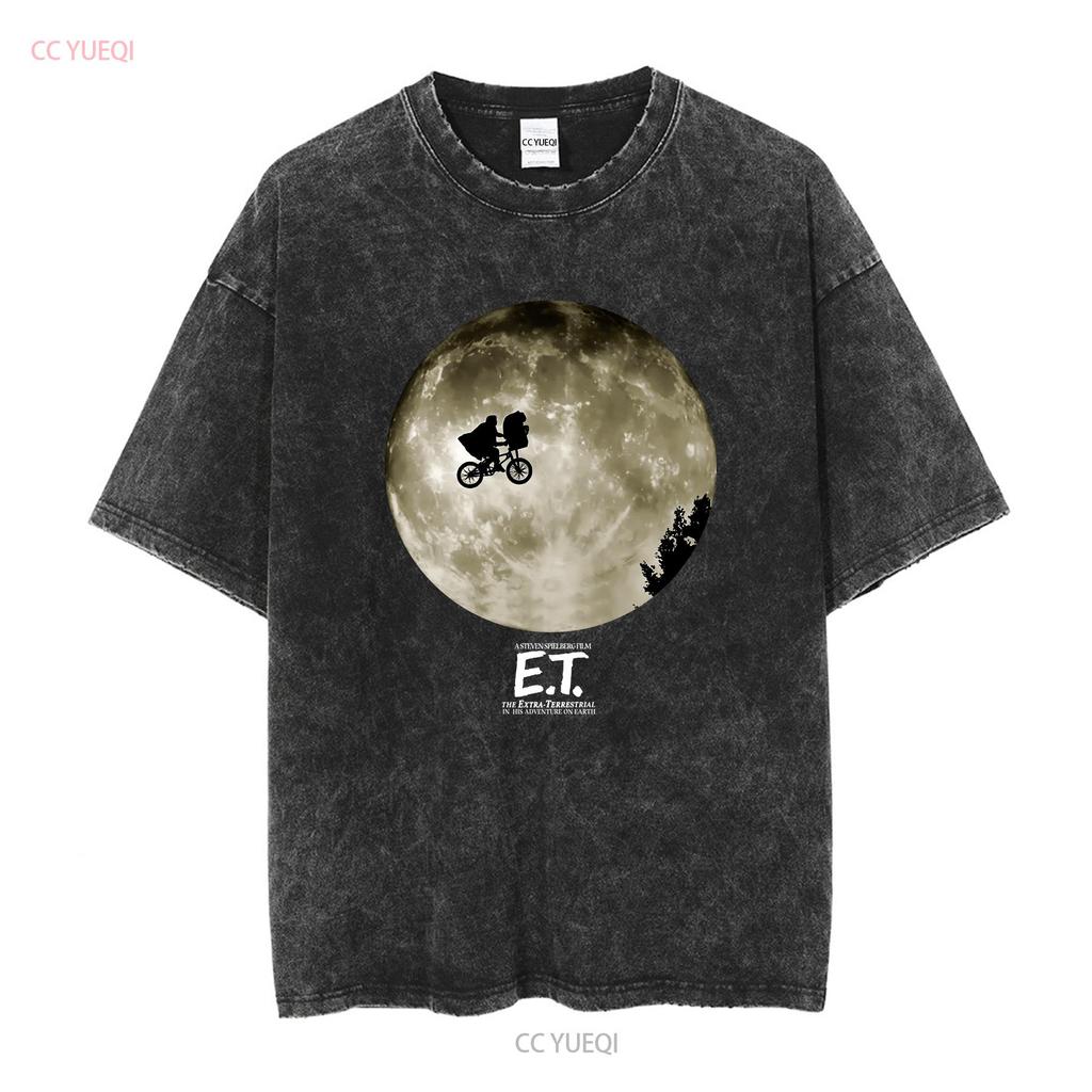 E T The Extraterrestrial 1982 Spielberg Retro Movie Shirt Black Size 2XL vintage Washed designer clothes streetwear Stylish