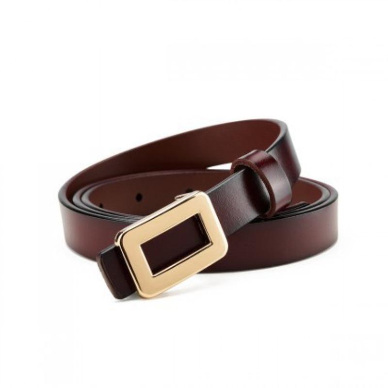 Women'S Belt Fashion Thin Belt Decorative Dress Versatile New Skirt Smooth Buckle Women'S Belt Women'S