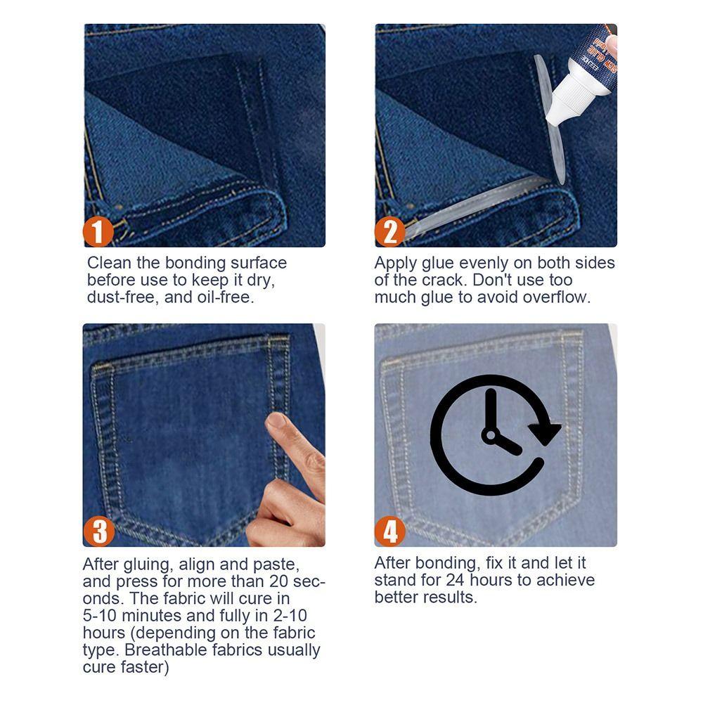 Высокая вязкость прочности джинсовой ткани Склеивание Клей Клей для ремонта одежды Клей для шитья Одежда