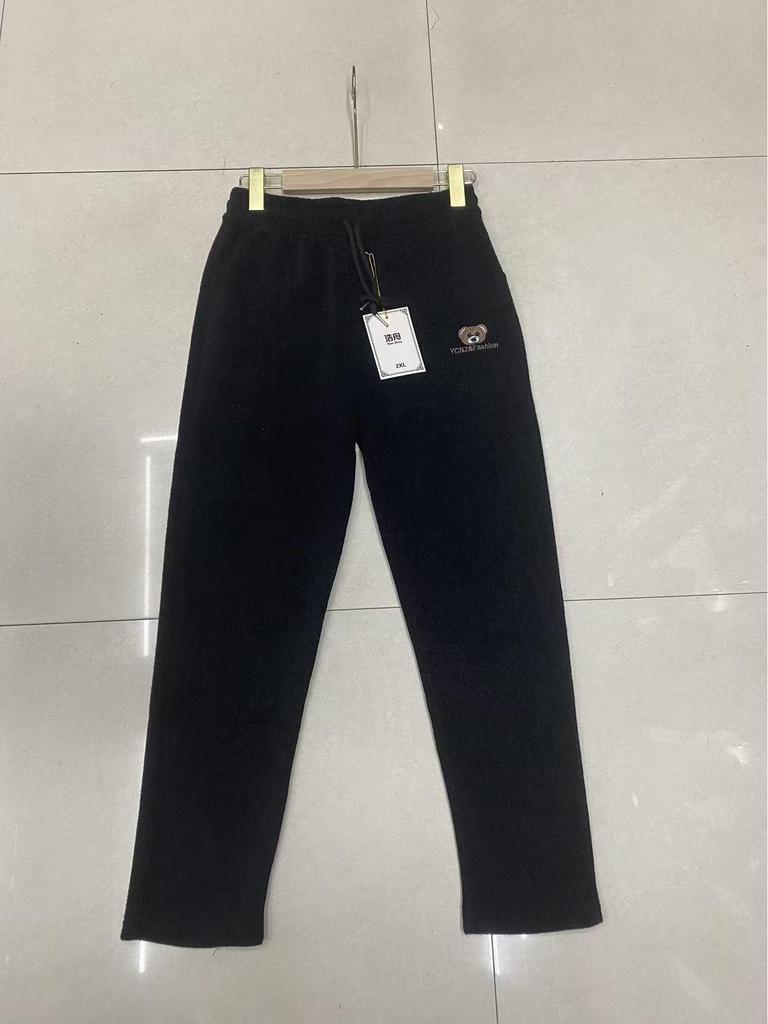 Высококачественные брюки гаремы из норкового велюра цвета осеннего золота для женщин - Удобные, стройнящие, с высокой посадкой для мам среднего и пожилого возраста