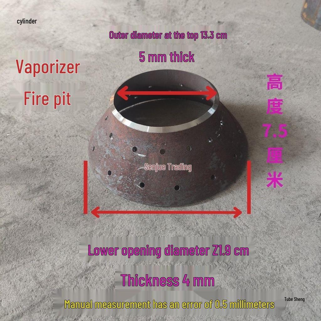 Firewood Gasifier Stove Fire Ring and Tank Head Accessories, Carbon Steel Inner Liner