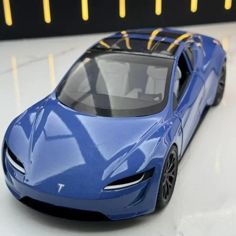 ZTFT9 1:Масштаб 24 Сплав Tesla Roadster Спортивный Автомобиль Модель Литье под Давлением Металлическая Игрушечная Машинка Кабриолет Игрушка Подарок Мальчику Коллекционная Домашний Декор