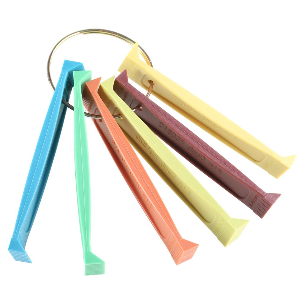 Набор для чистки гребней для ребер кондиционера Щетка для чистки змеевика HVAC Различные гребни для ребер Инструмент для выпрямления ребер конденсатора