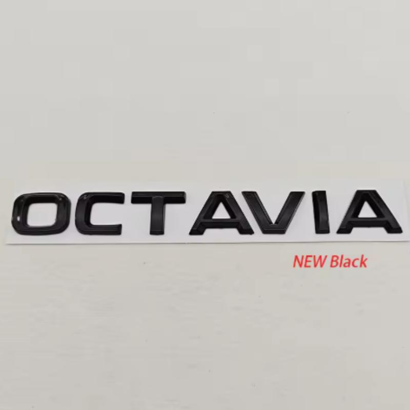 3D ABS Хромированный Черный Логотип Octavia Буквы Значок на Задний Багажник Автомобиля Для Skoda OCTAVIA 1 2 3 4 A5 A7 MK3 Наклейка Аксессуары