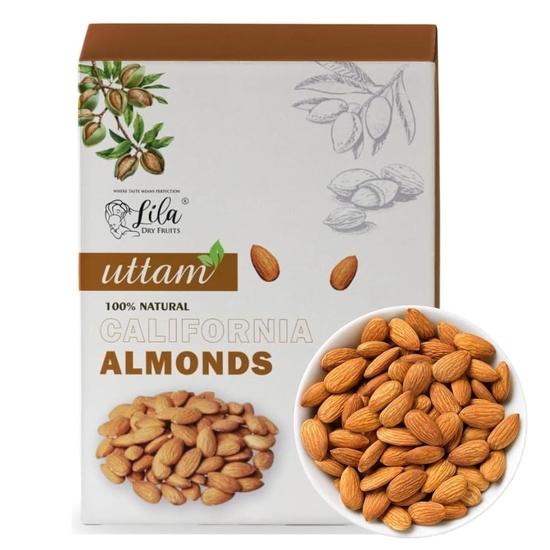 LDF UTTAM Almonds 250 Grams | Raw and Natural Badam for Healthy Snacking High In Minerals | Premium Almond for Cooking& Breakfast Perfect for Gifting
