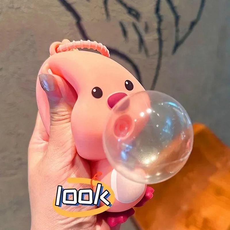 Loopy Blowing Bubble Pinching Joy брелок для ключей Женская кукла-рубин Подвеска-рюкзак Маленькие ювелирные изделия Детский подарок на день рождения