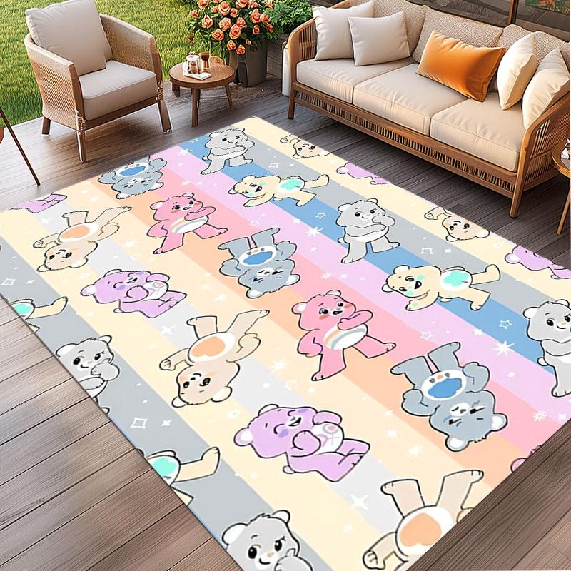 Care Bears Print Rug, Washable Floor Carpet, For Entryway Dorm Laundry Room Office Study, Home Decor Birthday Christmas Gift