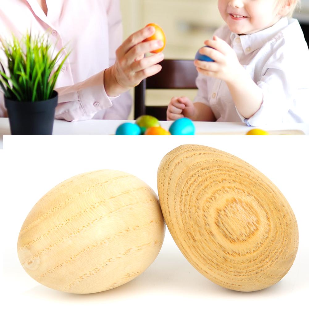 2 шт. Деревянное яйцо детская игрушка музыкальные детские принадлежности удобная ручка герметичное уплотнение равномерный звукSY62