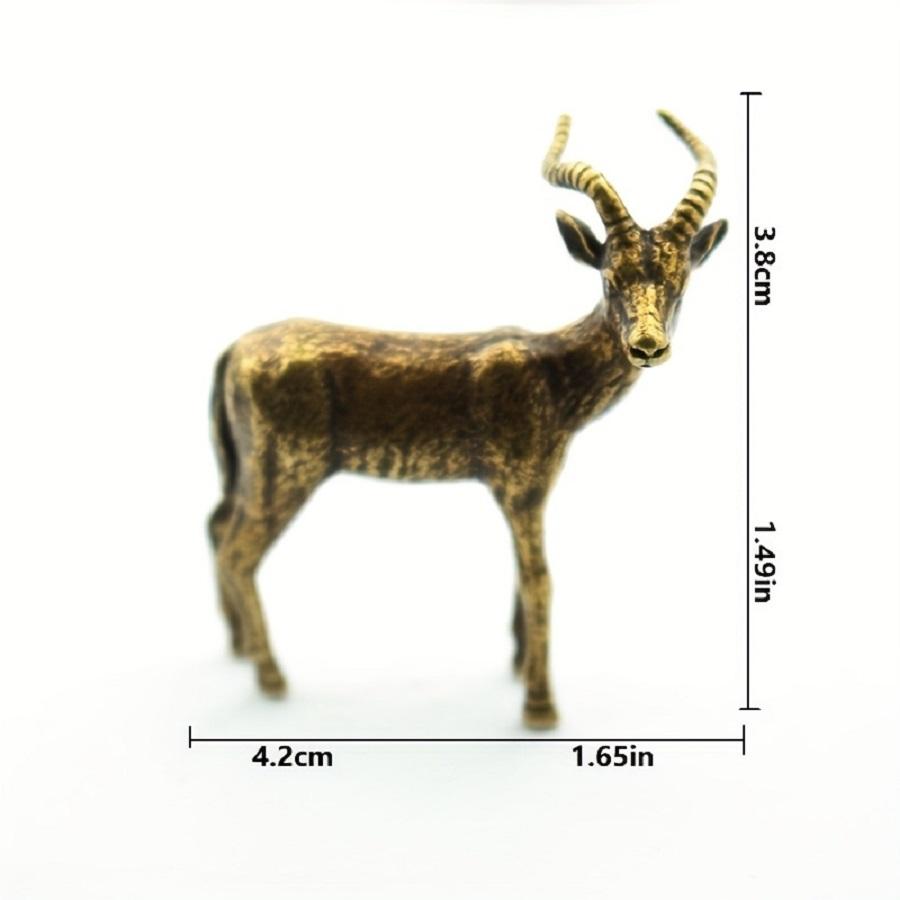 1 item Brass Antelope Tabletop Ornaments Twelve Zodiac Sheep Bronze Sculpture Crafts Cultural Toys Hot Tea Pet Leader Classic Style Copperware