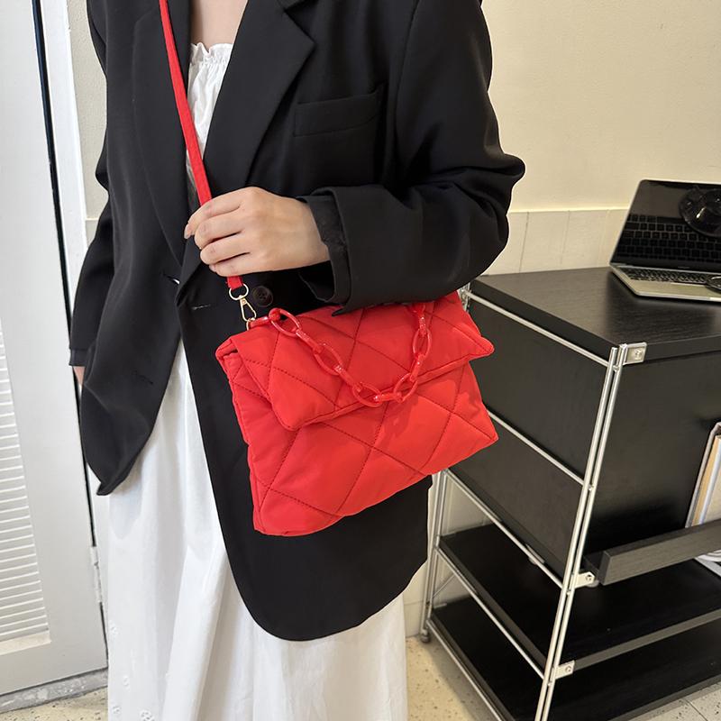 Yogodlns Квадратные сумки через плечо большой вместимости, повседневные женские сумки с цепочкой, модные стеганые универсальные зимние простые сумки для покупок для девочек