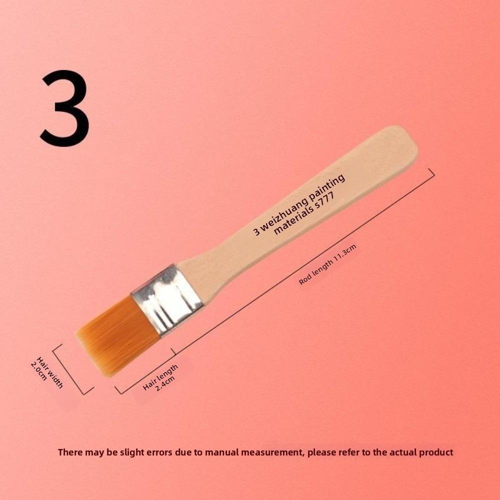 Практичная кисть для масляной краски, деревянные ручки, нейлоновая чистая кисть, новая кисть для рисования волосом, художественные принадлежности