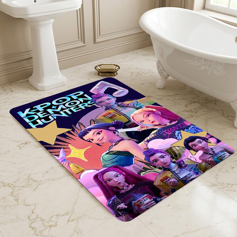 Kpop Demons Living Room Non-Slip Area Rug Soft Carpet for Bedroom Game Playroom Sofa Office Home Decor Doormat Christmas Gift C9211246