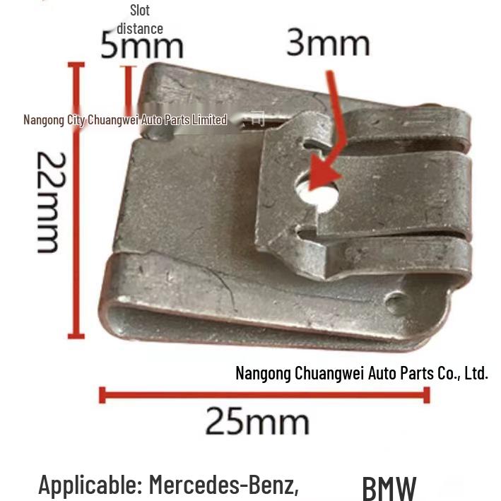 Набор гаек и клипс для нижнего защитного щитка переднего бампера Mercedes, резьба M6