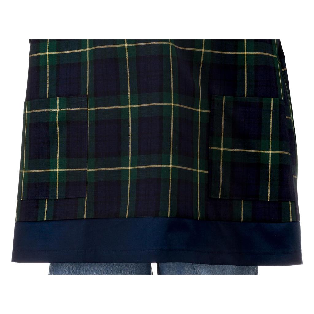 ЯРКИЙ КОНФЕТНЫЙ СТИЛЬ Фартук с коротким рукавом Клетка тартан Темно-зеленый Набор из 3 штук для девочек и Стильный с коротким рукавом Детский сад Начальная школа Каллиграфия