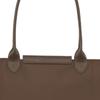 Longchamp Le Pliage Green Серебряная фурнитура Кнопка Молния Нейлоновая Сумка-тоут На плечо Большая Женские сумки Землистые тона L1899919813