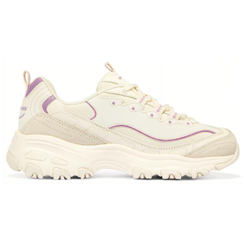 Skechers D'Lites 'Creamwhite Purple' Women's (Unisex) Chunky Sneakers 896108 NTPR