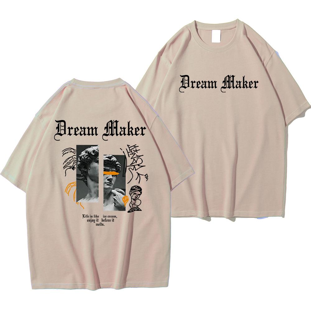 Мужская футболка Летняя Уникальная С принтом 3D на спине Мужская одежда Футболка с коротким рукавом Повседневная Свободная Оверсайз Рубашка Топы