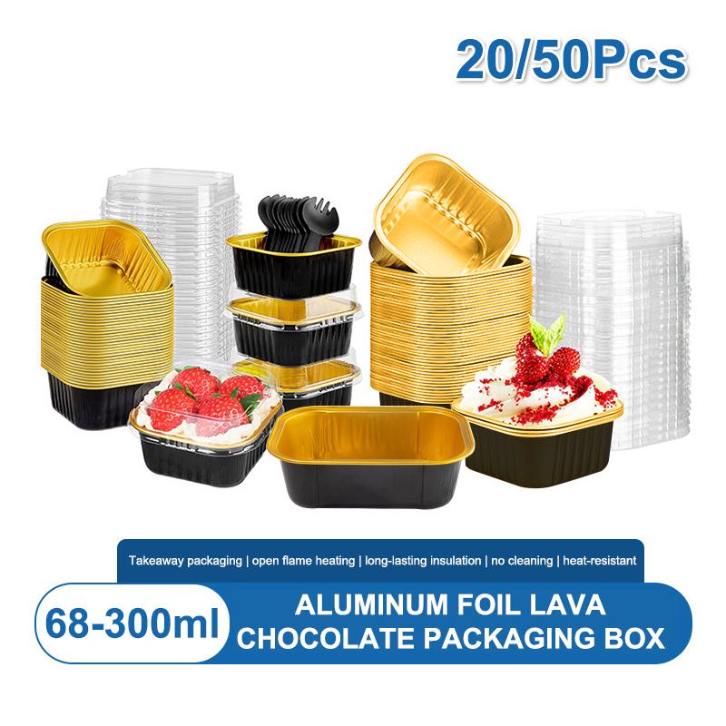 Фольгированные формочки для кексов, термостойкие алюминиевые формы для выпечки с крышками, круглые формы для выпечки с крышками, кухонный свадебный атрибут для вечеринки по случаю дня рождения