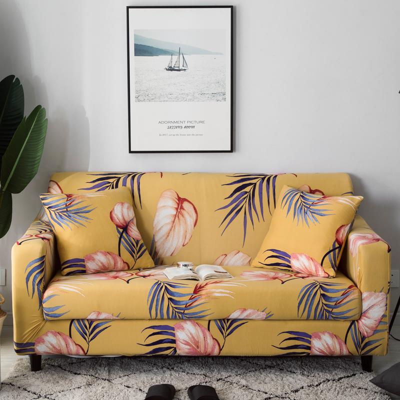 S-emiga чехлы для диванов с цветочным принтом для гостиной эластичный чехол для секционных угловых диванов 1/2/3/4-местный
