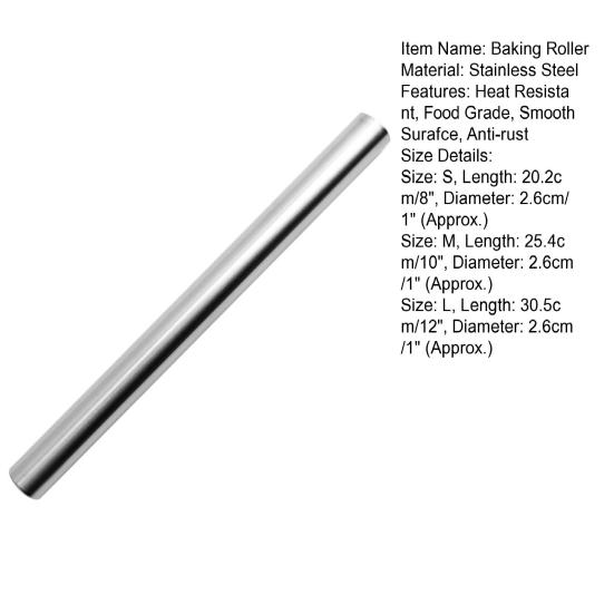 Силиконовый скалка многоразовый пищевой нелипкий полированный долговечный экономящий труд нержавеющая сталь гладкая поверхность для кухни