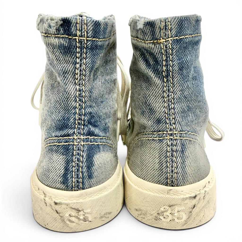 Идеальное состояние BALENCIAGA Высокие кроссовки PARIS HIGH TOP Потертый деним 688756 Б/у