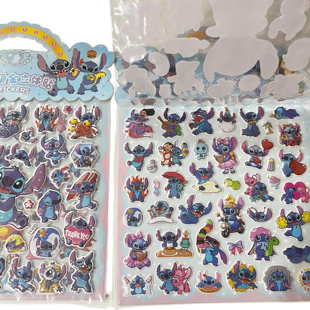 Cartoon Double-Layer Hot Stamping Bubble Sticker 3D Three-Dimensional Cartoon Sticker Portable Handheld Decorative Small Sticker