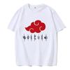 Men's Akatsuki Cloud Pattern Printed T-shirt New Casual Fashion Summer Cotton T-shirt Comfortable Street Clothing Hip Hop Top
