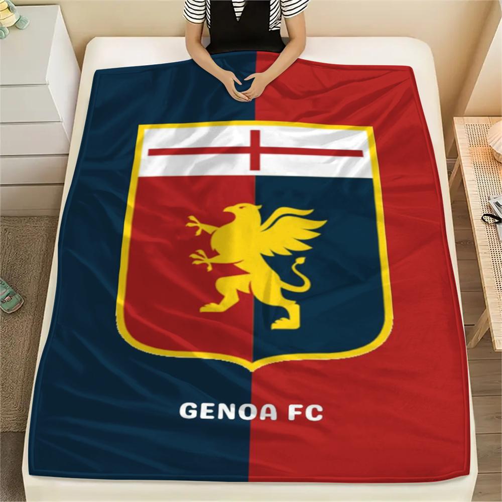Фланелевое одеяло с принтом Genoa CFC, Высококачественное, Удобное для всех сезонов, Декор для дома, Тепло и уют, Идеально для рождественских подарков28