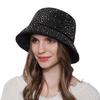 Glitter Diamond Sparkly Bucket Hats Fashion Sun Cap Packable Outdoor Fisherman Hat for Women and Men