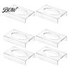 Sports Ball Display Shelf 2/4Pcs Acrylic Football Stand, Clear Signed Rugby Holder, Memorabilia Stand Showcase Rack for Fan Room Decoration Holder