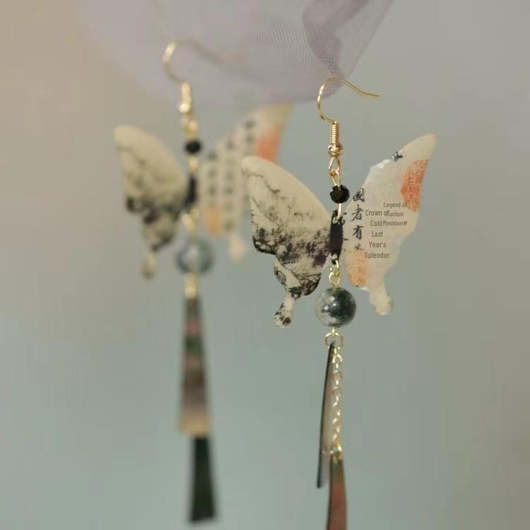 Китайские серьги-кисточки с лунным нефритом: Уникальный дизайн и элегантный тренд