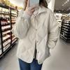 Women's Winter Lightweight Diamond Pattern Cotton Padded Jacket Korean Style Loose Outerwear Fleece-Lined Thickened