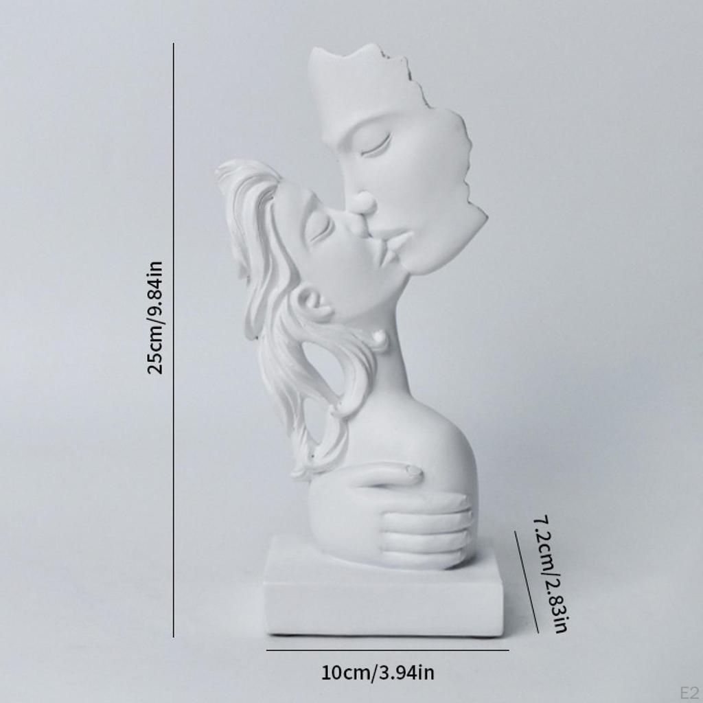 Абстрактное искусство Скульптура пары целующихся влюбленных Статуэтка Центральное украшение стола Поделки Фигурка любви