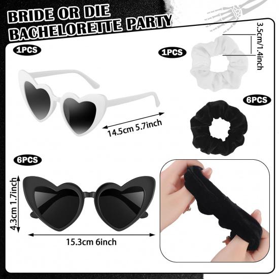 Norme Bride or Die Декор для девичника До самой смерти Вечеринка Подарочный набор с резинками для волос Косметичка Солнцезащитные очки