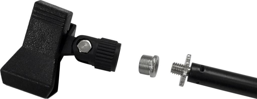 KC MBCS-02BK Boom Microphone Stand, StraightStraight, Black (Soft Case, Clip-on Microphone Holder Included)