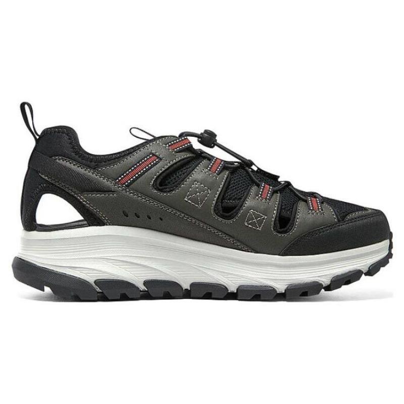 Skechers Мужские сандалии D'Lux Trekker Сетчатые для активного отдыха и бродов Черно-зеленые 237581-OLBK