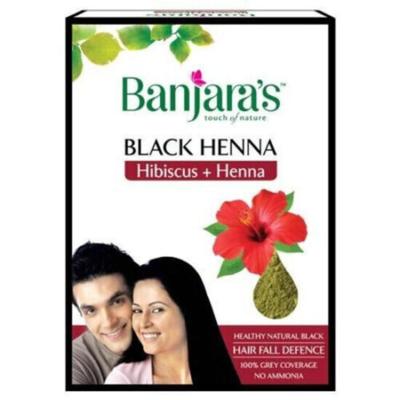 Черная хна Banjara's с гибискусом 50г