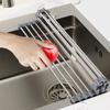 Stainless Steel Drainer Rack Sink Drainer Rack Portable Tableware Fruit Foldable Drying Rack Practical Kitchen Accessories