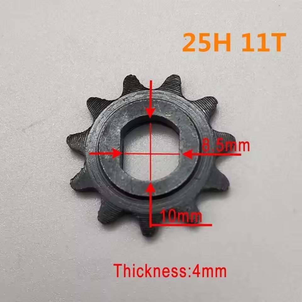 9T 11T 13T 25H Звездочка для мотоцикла Мотоцикл Электросамокат Для цепи 25H Моторная шестерня Пиньон Мотор постоянного тока Запчасти для мотоцикла