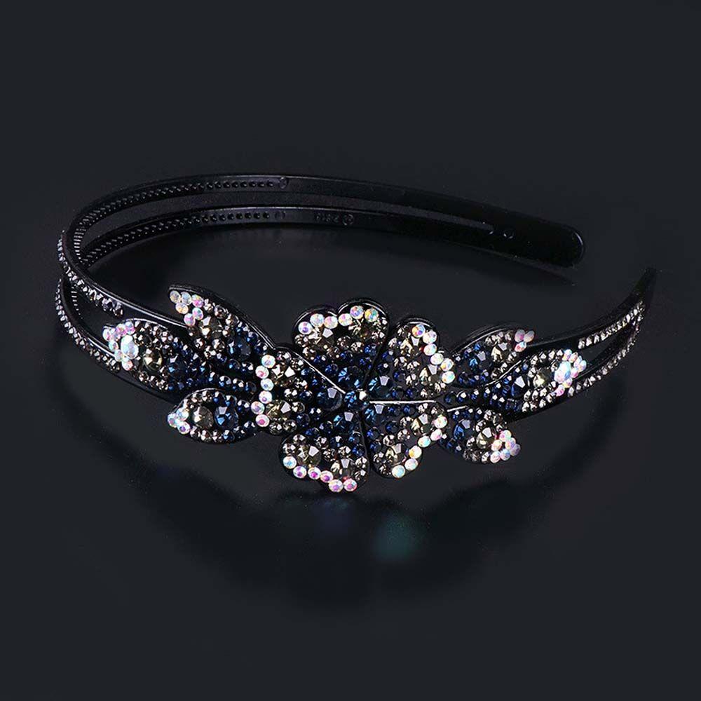 Domand Hair Hoop With Gear Flower Headband Korean Hairbands Rhinestone Headband Women Hair Hoop