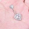 Heart Navel Belly Button Rings Barbell Navel Ring Piercing Body Jewelry