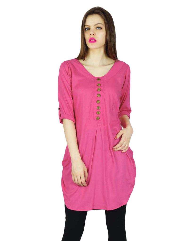 Phagun Rayon Kurti Designer Bollywood Kurta Women Casual Top Tunic Dress