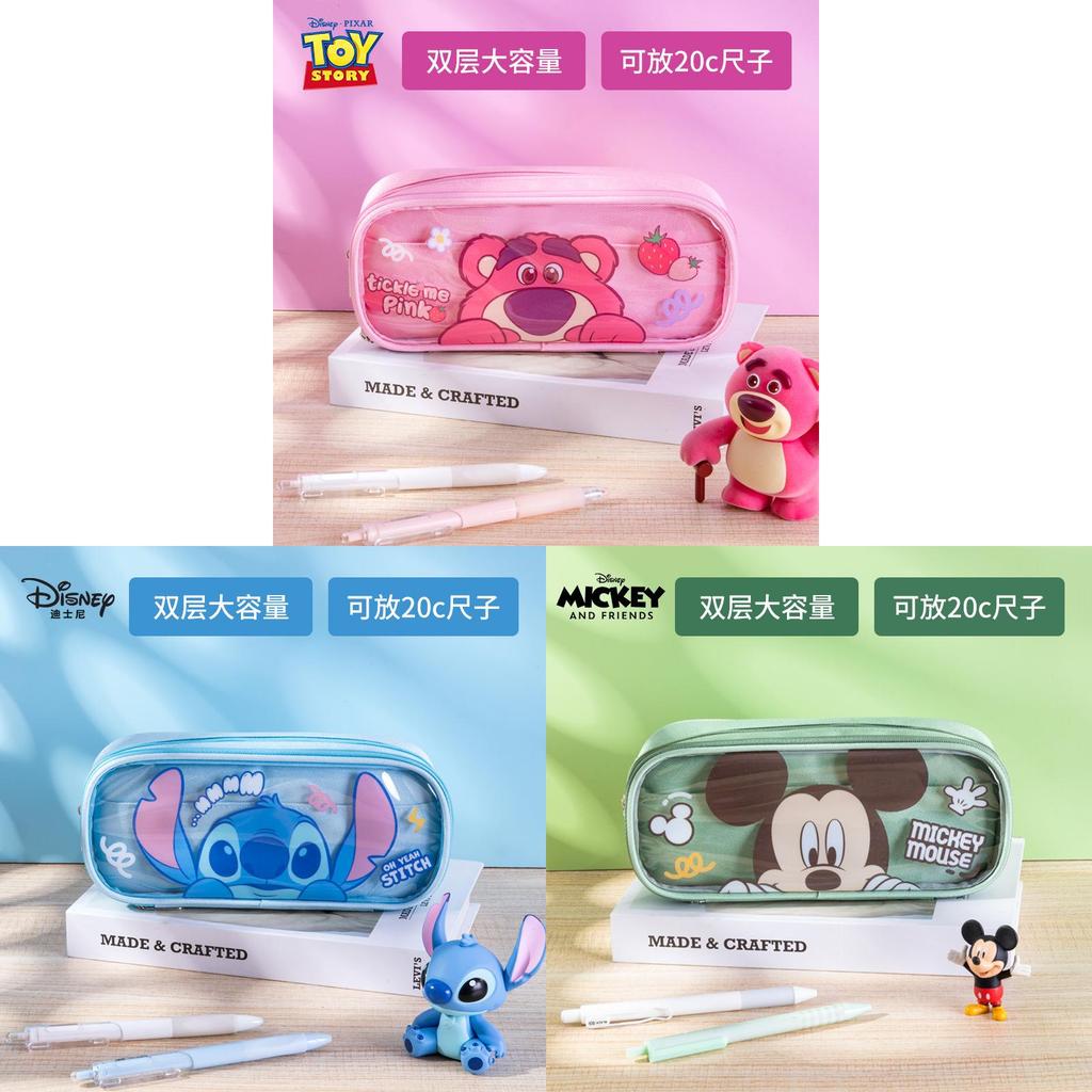 Transparent Pencil Organizer With High Capacity For Elementary School Students