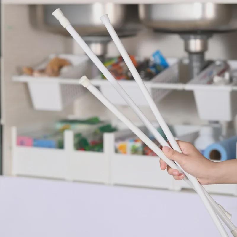 Многофункциональная телескопическая штанга без перфорации: Компактная душевая занавеска и решение для сушки