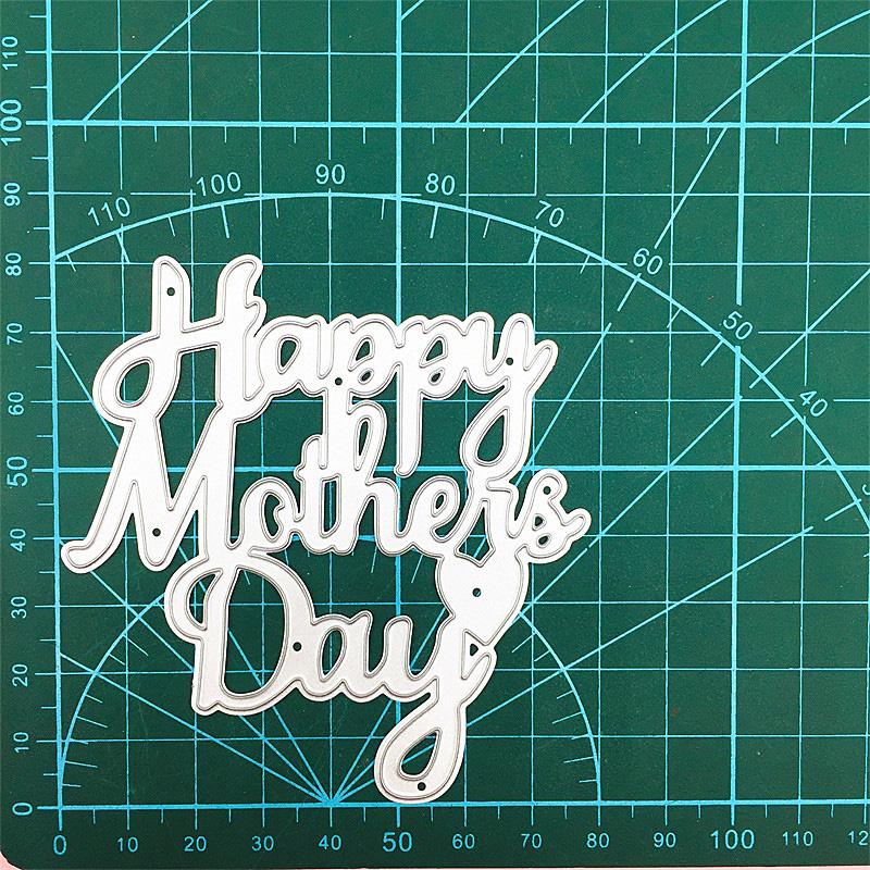 С Днем матери английский алфавит металлические трафареты для скрапбукинга трафареты для тиснения изготовление карт ремесленный декор