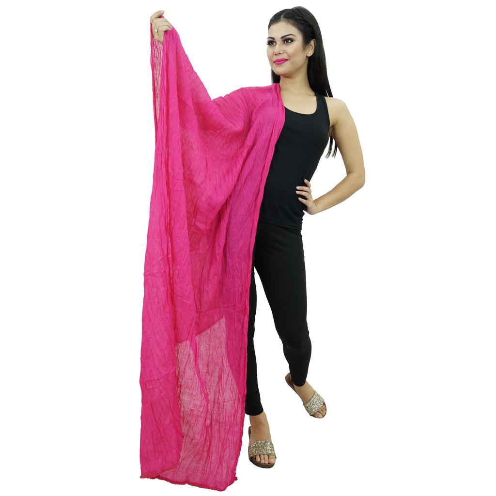 Long Cotton Voile Dupatta Stole Women Neck Wrap Indian Scarves Chunni