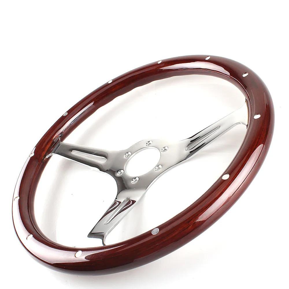 15-дюймовый 380 мм гоночный деревянный руль Classic Solid Wooden Vintage Wood