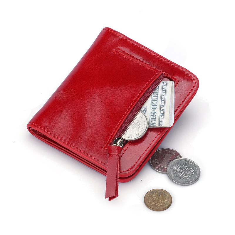 Мужская кожаная визитница Crazy Horse с антимагнитным зажимом для долларов